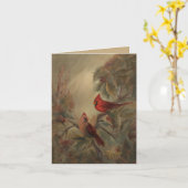 Cardinal Holiday Greeting beroemd gemaakt door Jas Kaart (Gele Bloem)