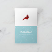 Cardinal In The Country Christmas Holiday Card Feestdagen Kaart (Binnen)