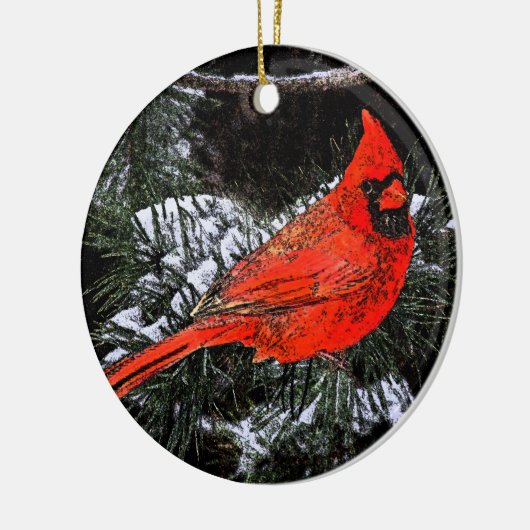 Cardinal Keramisch Ornament (Links)