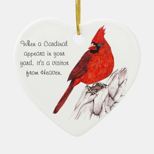 Cardinal Keramisch Ornament (Voorkant)