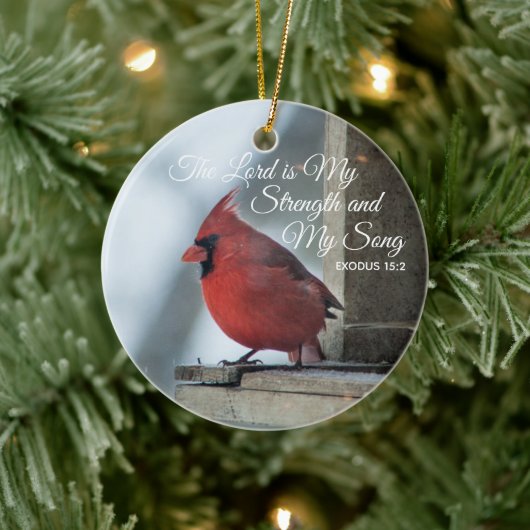 Cardinal Memorial Christmas Ornaments Personalized Keramisch Ornament (Boom)