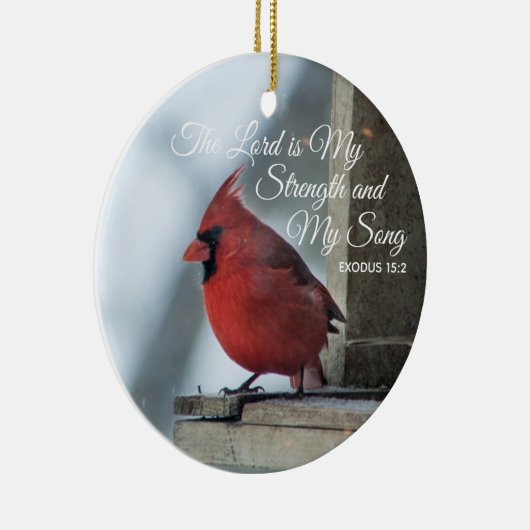 Cardinal Memorial Christmas Ornaments Personalized Keramisch Ornament (Rechts)