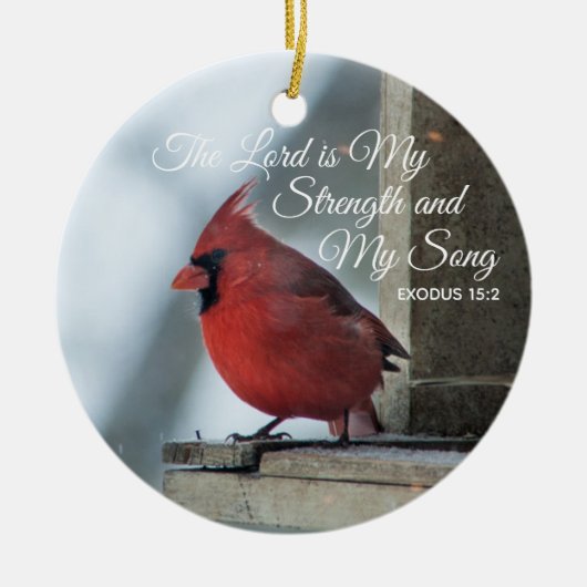 Cardinal Memorial Christmas Ornaments Personalized Keramisch Ornament (Voorkant)