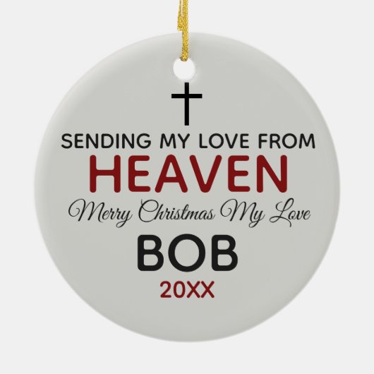 Cardinal Memorial Christmas Ornaments Personalized Keramisch Ornament (Achterkant)