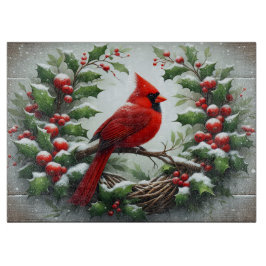 Cardinal Nest Holiday Cutting Board Snijplank