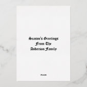 Cardinal On Pine Tree With Pinecone Christmas Folie Feestdagenkaart (Achterkant)