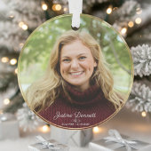 Cardinal Photo Memorial Keepsake Custom Christmas  Ornament