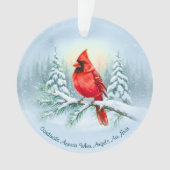 Cardinal Photo Memorial Keepsake Custom Christmas  Ornament (voorkant)