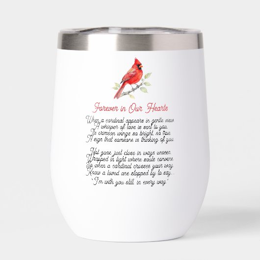 Cardinal Poem Memorial Keepsake  (Achterkant)