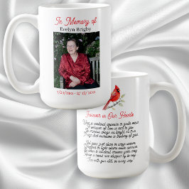 Cardinal Poem Memorial Keepsake Koffiemok