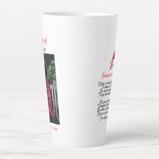 Cardinal Poem Memorial Keepsake  Latte Mok (Voorkant)