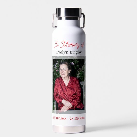 Cardinal Poem Memorial Keepsake Waterfles (Voorkant)