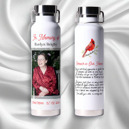 Cardinal Poem Memorial Keepsake Waterfles