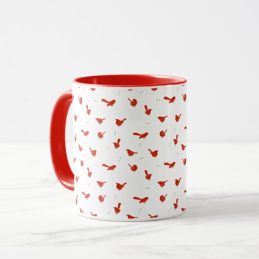 Cardinal Red Bird Coffee Mug Mok (Voorkant links)