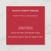 cardinal   red - custom logo  vierkante visitekaartje (Achterkant)