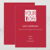  Cardinal  red  -   festive  company  party  Kaart (Voorkant / Achterkant)