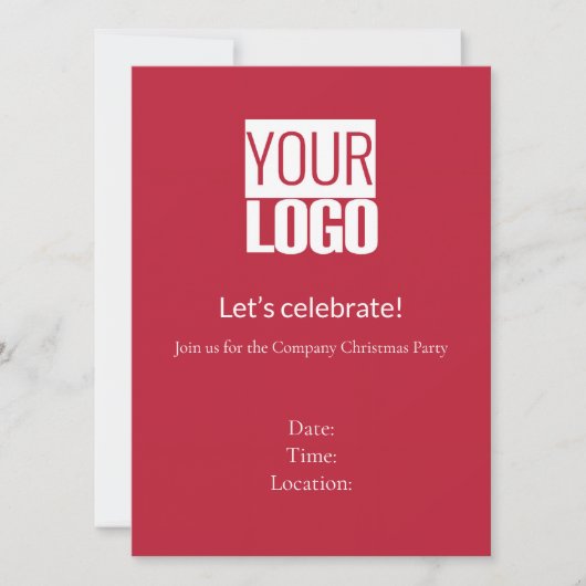  Cardinal  red  -   festive  company  party  Kaart (Voorkant)