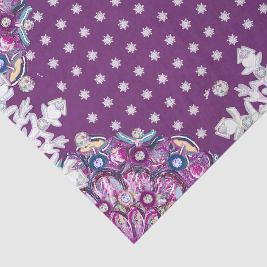 Cardinal red rosace & snowflake tissuepapier (Detail)