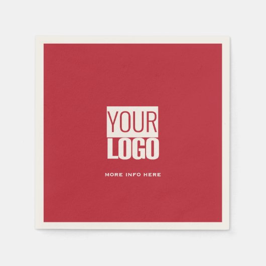 cardinal red  with your  logo  servet (Voorkant)