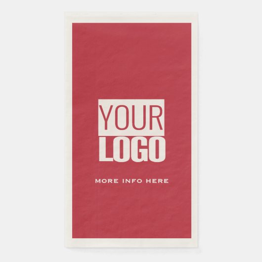 cardinal red  with your  logo  servet (Voorkant)