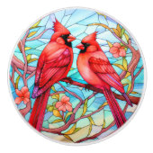 Cardinal Redbird Keramische Knop (Voorkant)