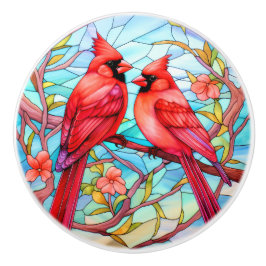 Cardinal Redbird Keramische Knop