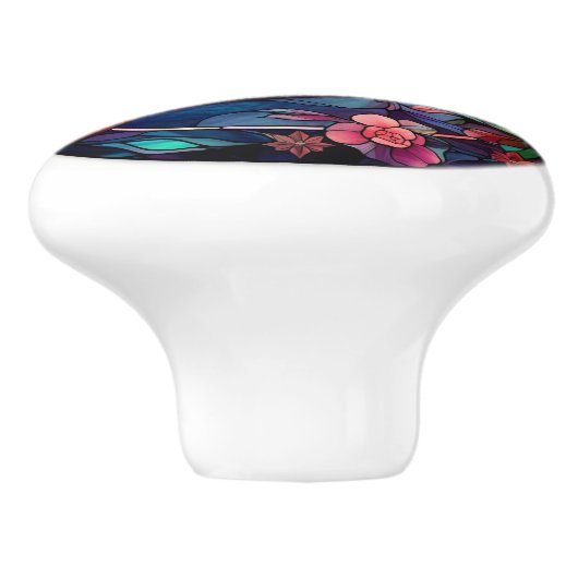 Cardinal Redbird Keramische Knop (Zijkant)