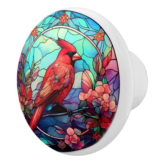 Cardinal Redbird Keramische Knop (Rechts)