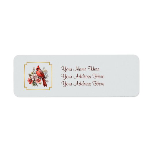 Cardinal Return Address Labels Matching Set (Voorkant)