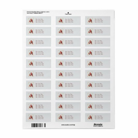 Cardinal Return Address Labels Matching Set (Full Sheet)