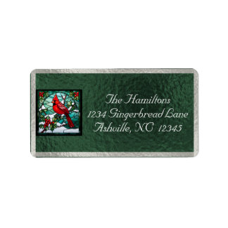 Cardinal & Ribbon Holiday Retouradres - Groen Etiket