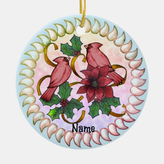 Cardinal Ribbons ornament (Voorkant)
