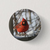Cardinal Ronde Button 3,2 Cm (Voorkant)