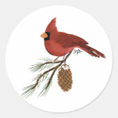 Cardinal Ronde Sticker (Voorkant)
