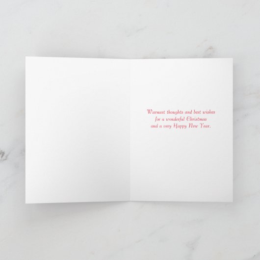 Cardinal Snow Tree Photo Christmas Feestdagen Kaart (Binnen)