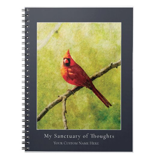 Cardinal Songbird Notebook | Nature Art Journal Notitieboek (Voorkant)
