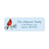 Cardinal Sympathy Holiday Return Address Label (Voorkant)