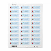 Cardinal Sympathy Holiday Return Address Label (Full Sheet)