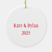 Cardinal Wreath    Keramisch Ornament (Achterkant)