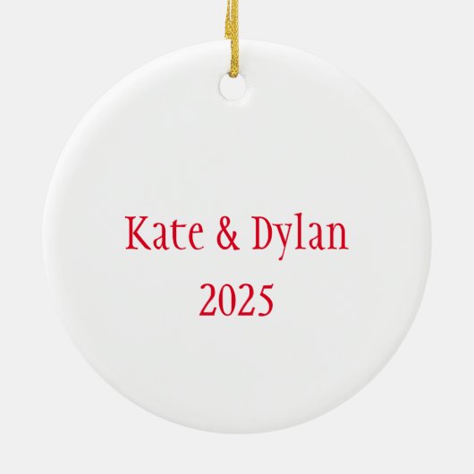 Cardinal Wreath    Keramisch Ornament (Achterkant)