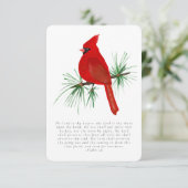 Cardinale Foto Funeral Prayer Kaart (Staand voorkant)