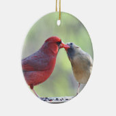 Cardinale foto keramisch ornament (Rechts)