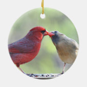 Cardinale foto keramisch ornament (Achterkant)