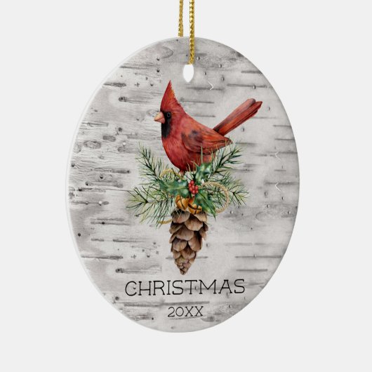 Cardinale foto keramisch ornament (Rechts)