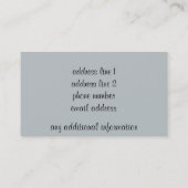 Cardinale foto visitekaartje (Achterkant)