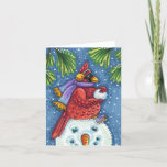 CARDINALE GARANTIE SNOWMAN, CHRISTMAS REDBIRD Blan Kaart<br><div class="desc">GEWAPEN MET SNOWBALLEN. HUMOROUS CARDINAL (leeg binnen) KAART/ENVELOPE *Pas ... Zoek overeenkomende items die Susan Brack Design bevatten aan</div>