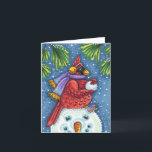 CARDINALE GARANTIE SNOWMAN, CHRISTMAS REDBIRD Blan Kaart<br><div class="desc">GEWAPEN MET SNOWBALLEN. HUMOROUS CARDINAL (leeg binnen) KAART/ENVELOPE *Pas ... Zoek overeenkomende items die Susan Brack Design bevatten aan</div>