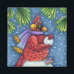 CARDINALE GARING SNOWMAN, CUTE CHRISTMAS REDBIRD MAGNEET<br><div class="desc">GEWAPEN MET SNOWBALLEN. HUMOROUS CARDINAL MAGNET *Customize ... Zoek overeenkomende items Susan Brack-Design</div>
