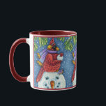 CARDINALE GARING SNOWMAN, CUTE CHRISTMAS REDBIRD MOK<br><div class="desc">GEWAPEN MET SNOWBALLEN. HUMOROUS CARDINAL MOK *Pas ... Zoek overeenkomende items die Susan Brack Design</div>