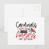 Cardinals Appear When Angels Are Near Bird Briefkaart (Voorkant / Achterkant)